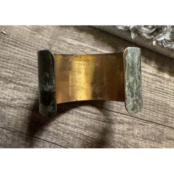 Vintage Bangle Cuff With Embedded Gemstones - Handcrafted & Signed By Michael Wu - Picture 3 of 7